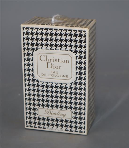 A bottle of Christian Dior Diorling eau de cologne, in sealed unopened box